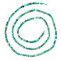 1 Strand Natural HuBei Turquoise Beads Strands, Faceted Table Cut Cube