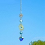Crystal Pendant Decorations, with Metal Findings, for Home, Garden Decoration