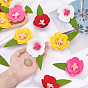 Gorgecraft 40Pcs 4 Style Felt Garment Decorate, with Hook and Loop Tape, Flower
