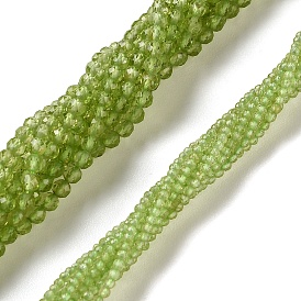Природный перидот бисер нитей, граненые, круглые