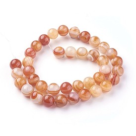 Natural Red Agate Beads Strands, Round