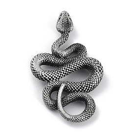 Tibetan Style Alloy Pendant, Frosted, Snake
