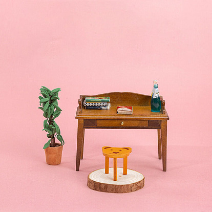 Мини-модель деревянного секретера, аксессуары для кукольного домика с микро-ландшафтом, притворяясь опорными украшениями