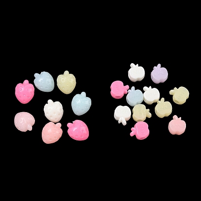 Пластиковые бусины с фруктовой тематикой, имитация стиля желе