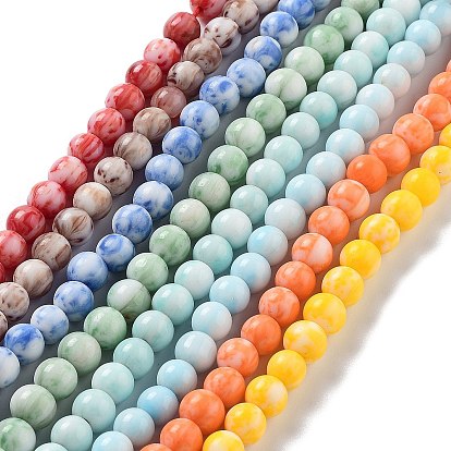 Непальские бусины лэмпворк ручной работы, круглые