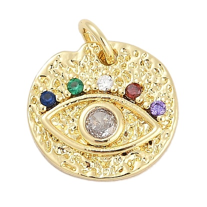 Стойки обшивки латунные подвески, с кубического циркония, круглый с оберегами от сглаза, долговечный, без свинца и без кадмия, с целью перехода в кольце