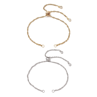 304 изготовление браслета-слайдера из нержавеющей стали в стиле «сингапур»