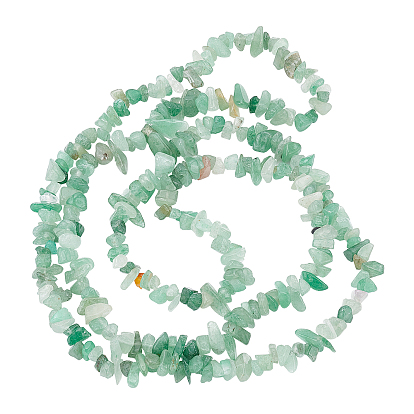 3 brin brins de perles d'aventurine verte naturelle, puce
