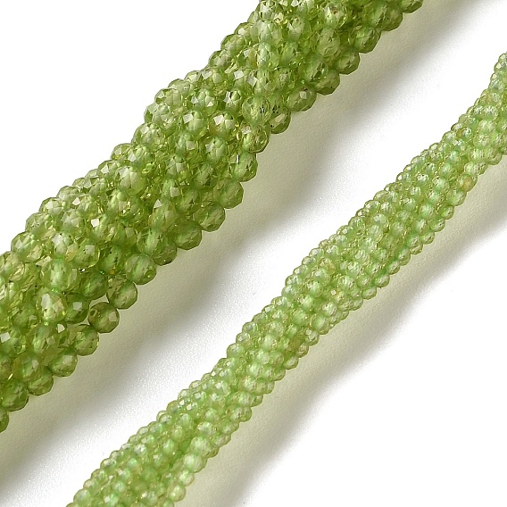 Природный перидот бисер нитей, граненые, круглые