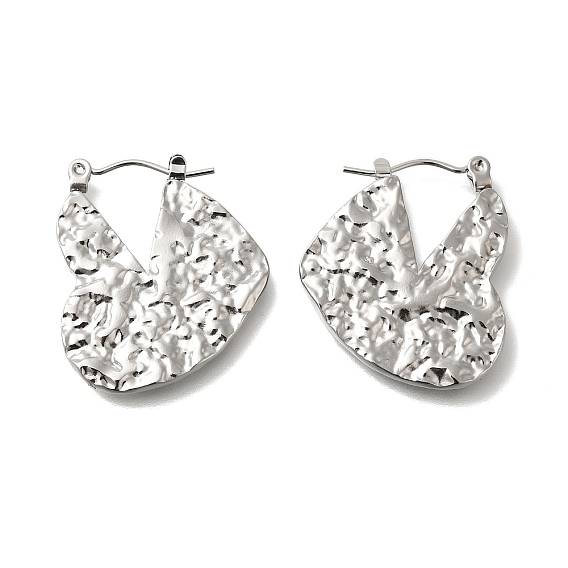 304 серьги-кольца в форме сердца из нержавеющей стали для женщин