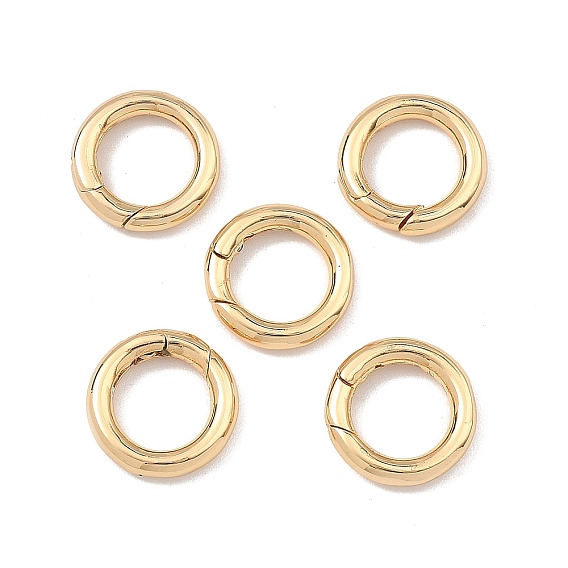 SHEGRACE Brass Spring Gate Rings, Ring, Lead Free & Cadmium Free & Nickel Free