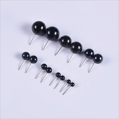 Craft Plastic Doll Eyes Set, Plastic Eye Ball Beads on Wire Pin, Doll Making Supplies