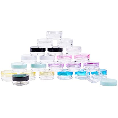 Plastic Cosmetics Cream Jar, Empty Portable Refillable Bottle