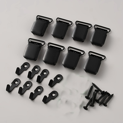 8Pcs Iron Heavy Duty Tapestry Hangers Clamps, Anti-Slip Hangers for Quilts, Rugs