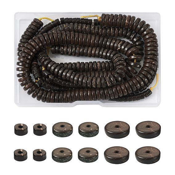 3 нити 3 стили кокосовые бусины нити, плоско-круглые