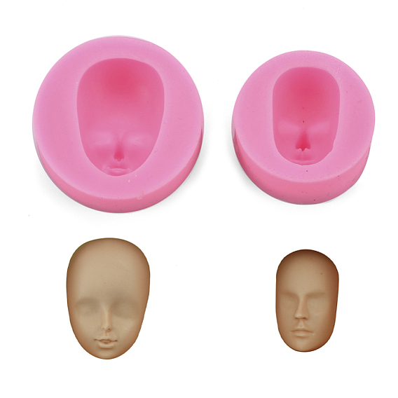 Детские силиконовые формы для помадки для детского лица, кукла головы модели форм, для украшения торта поделки, конфеты, цвет шоколада, украшение детского душа