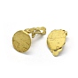 Brass Clip-on Earrings Findings, with Round Flat Pad, For Non-pierced Ears