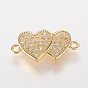 Латунные микро проложить кубических ссылки циркония, Сердце с сердцем