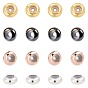 Brass Beads, with Rubber Inside, Slider Beads, Rondelle