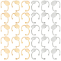30Pcs 6 Styles Adjustable 304 Stainless Steel Finger Rings Components, Pad Ring Base Findings, Flat Round
