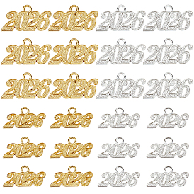 24шт 4 стили подвески из цинкового сплава, число 2026