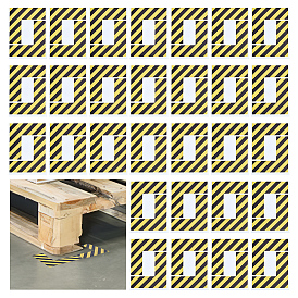50 Stück selbstklebende PVC-Sicherheitsetiketten, Warnaufkleber für Boden und Tisch