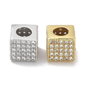 Стойки обшивки латунь микро проложить кубического циркония бусы, долговечный, без свинца и без кадмия, кубические