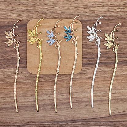 Alloy Body and Vine Leaves Hair Sticks, Hair Accessories for Woman