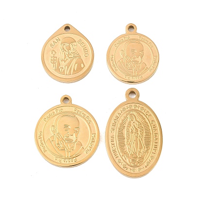 Религия 304 подвески из нержавеющей стали, золотые