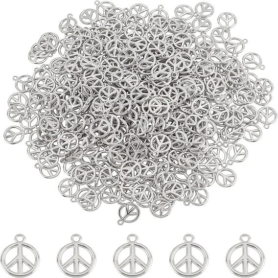300шт. подвески из АБС-пластика с покрытием, знак мира, кольцо