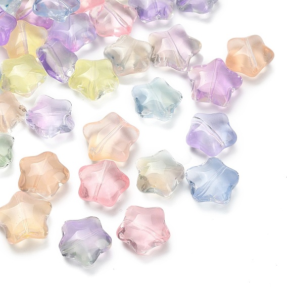 Прозрачные стеклянные бусины, звезда