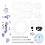 DIY Sun & Moon & Star Wind Chime Making Kits, Including Silicone Molds, Aluminum Tube, Acrylic Beads and Crystal Thread
