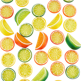 45 piezas 3 colores 2 tamaños cabujones de resina, alimento de imitación, limón