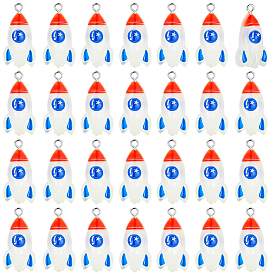 50 кулоны из смолы, с платиновыми тоновыми железными петлями