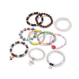Fashionable Valentines Day Ideas for Her Mixed Bracelets, Vary in Materials and Colors, 55mm