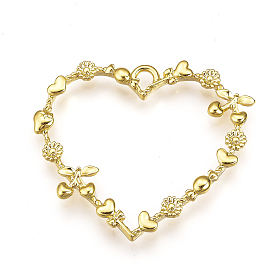 Стойки из пластика с открытыми задними подвесками, для diy уф смолы, эпоксидная смола, Прессованные цветочные украшения, без кадмия, без никеля и без свинца, сердце