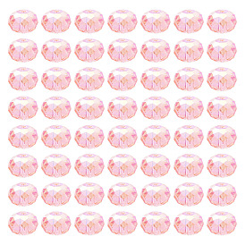 200 шт. Гальванические стеклянные бусины, рондель, граненые, AB цвет