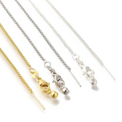 Латунная пшеничная цепочка регулируемые слайдер ожерелья для женщин