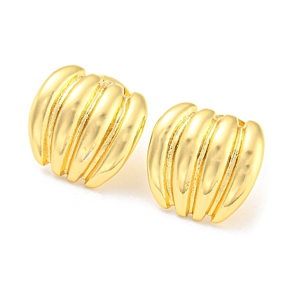 Rack Plating Brass Banana Shape Stud Earrings, Long-Lasting Plated, Lead Free & Cadmium Free