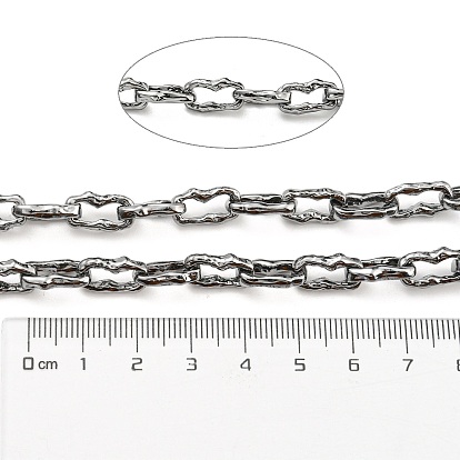 Alloy Twist Oval Link Chains, Cable Chains, Unwelded, with Spool