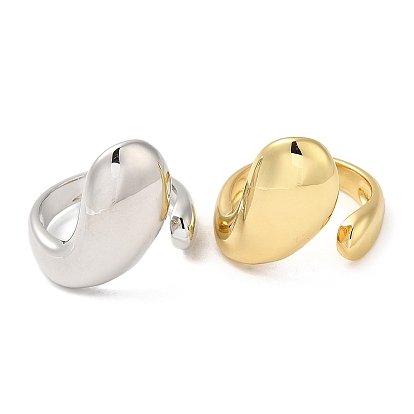 Покрытие стойки латунные пустые каплевидные открытые манжеты кольца, без кадмия и без свинца