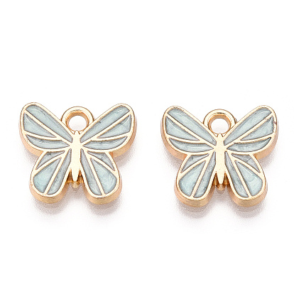 Подвески из эмали и сплава, золотые, очарование бабочки