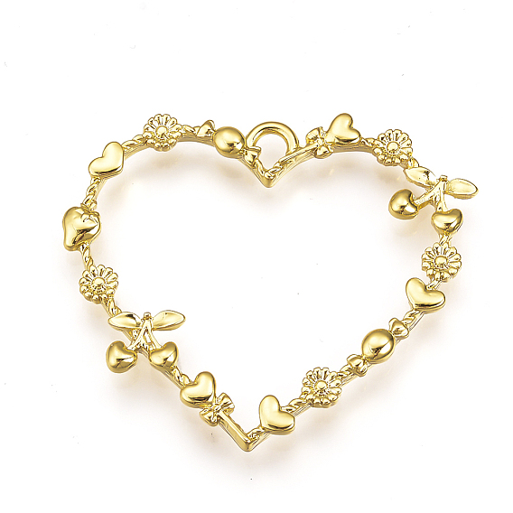 Стойки из пластика с открытыми задними подвесками, для diy уф смолы, эпоксидная смола, Прессованные цветочные украшения, без кадмия, без никеля и без свинца, сердце