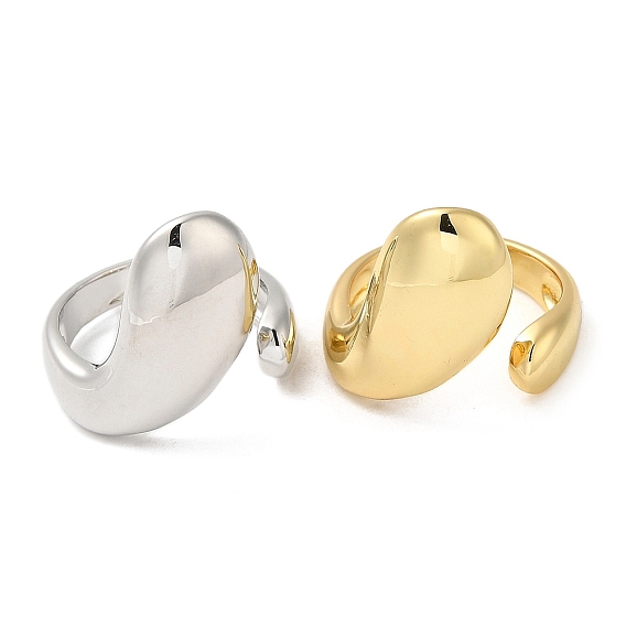 Покрытие стойки латунные пустые каплевидные открытые манжеты кольца, без кадмия и без свинца