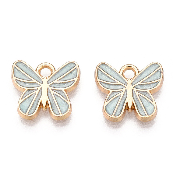 Подвески из эмали и сплава, золотые, очарование бабочки