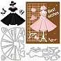 2 шт 2 стили трафареты для штампов из углеродистой стали, для diy scrapbooking, Фотоальбом, декоративная бумага для тиснения, цвет нержавеющей стали, выкройка платья