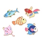 Alloy Pendants, Fish Charms, Light Gold