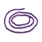 Natural Sugilite Beads Strands, Faceted, Round
