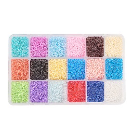 PandaHall Elite Grade A Transparent Glass Seed Beads, Inside Color