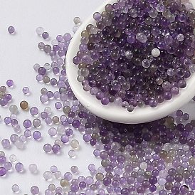 Natürlichen Amethyst Perlen, kein Loch, Runde
